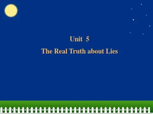 unit 11 The Real Truth about Lies解析