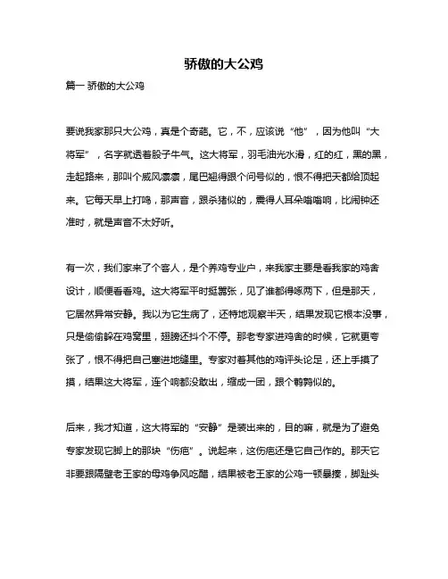 作文《骄傲的大公鸡》