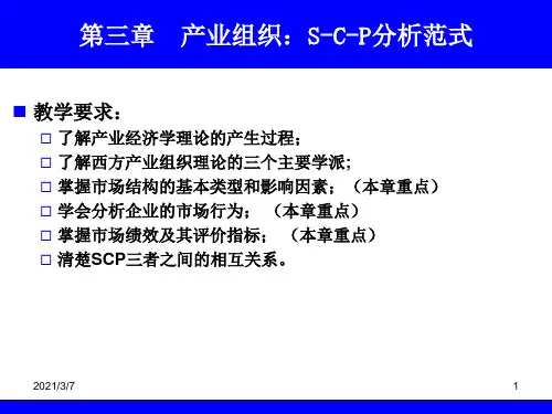 产业组织SCP分析范式