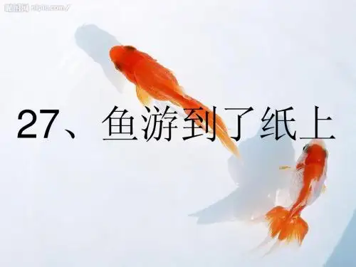 鱼游到了纸上