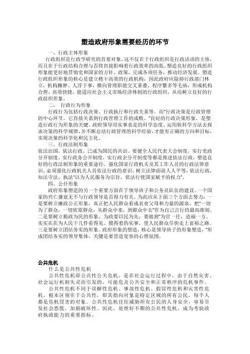 塑造政府形象总体思路
