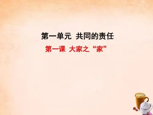 七年级政治下册 第一课 大家之“家”课件 教科版讲解