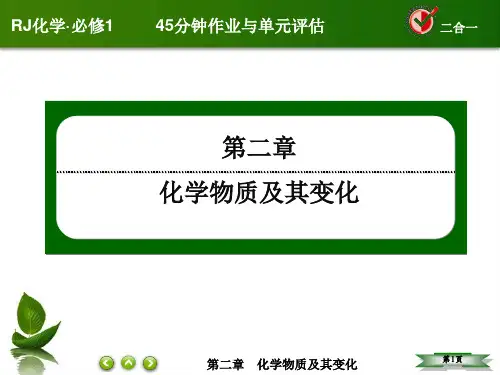 2021年高考化学：化学物质及其变化2-3-2