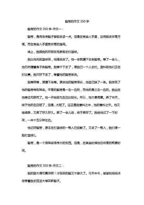 鞋带的作文350字