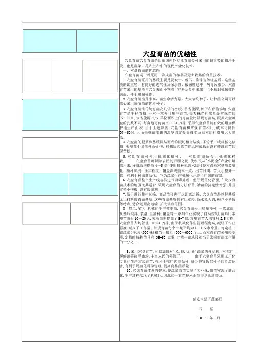 穴盘育苗的优越性