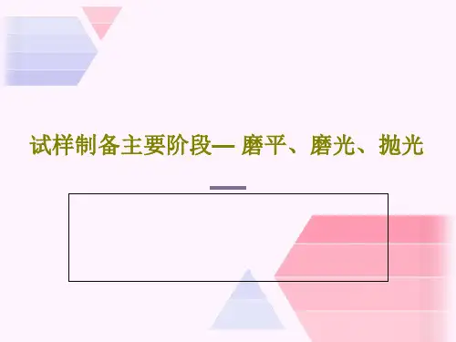 试样制备主要阶段— 磨平、磨光、抛光共74页