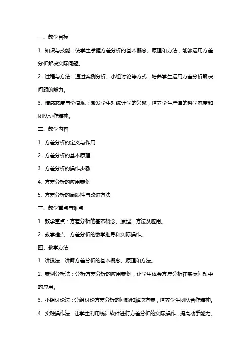 【管理】方差分析-教案