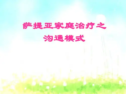 萨提亚家庭治疗之沟通模式