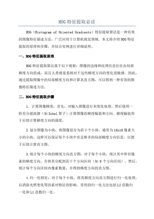 HOG特征提取必读