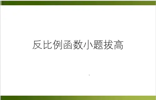 浙教版数学中考复习-反比例函数小题拔高共48张PPT)