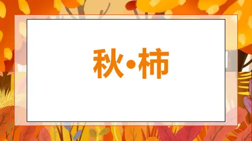 美术教案课件——6-8岁 《秋-柿》