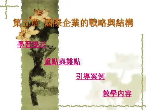 国际商务课件-国际企业的战略与结构