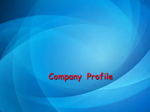 商务英语写作实训    Chapter 7-company profile