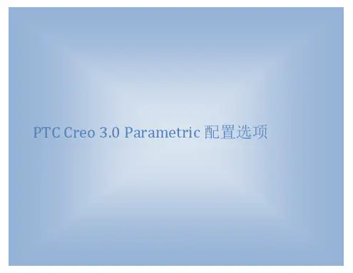 最全最详细PTC Creo 3.0 Parametric 配置选项