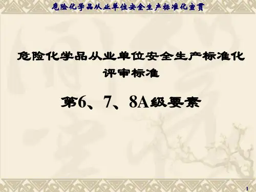 危险化学品从业单位安全生产标准化评审标准第6、7、8A级要素