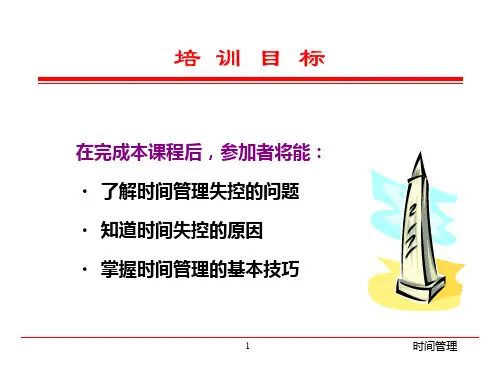 时间管理培训课程