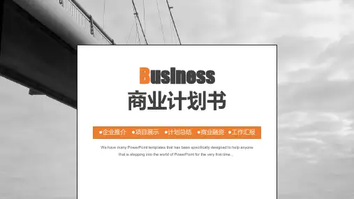 商务风商业计划书通用PPT模版