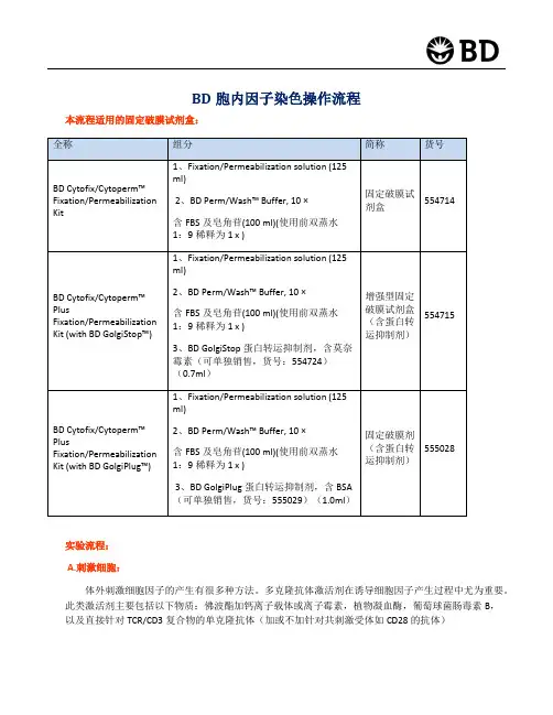 中文操作手册 胞内因子染色 554715 -3