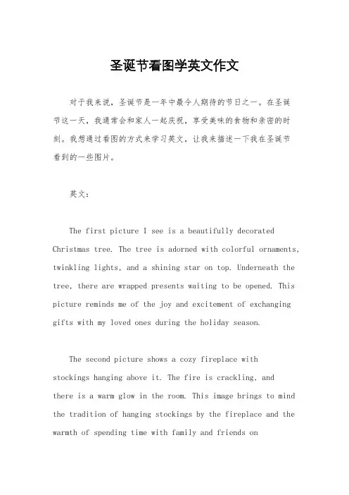 圣诞节看图学英文作文