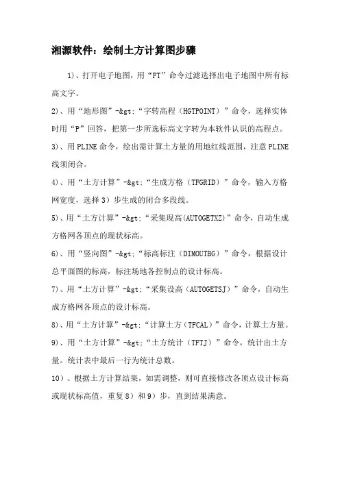 湘源控规算土方