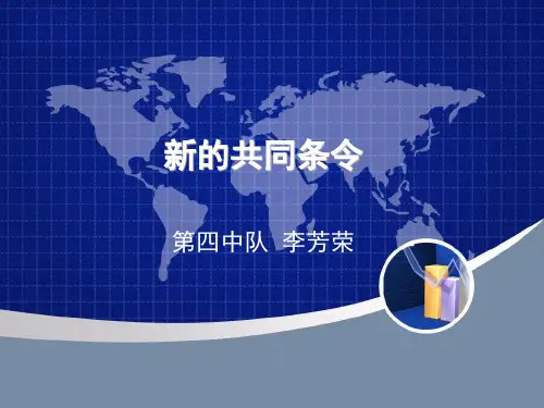 新的共同条令