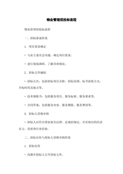 物业管理招投标流程
