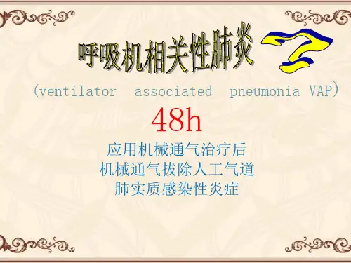 呼吸机相关性肺炎预防及护理ppt课件ppt课件