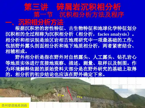 3第三讲  碎屑岩沉积相分析