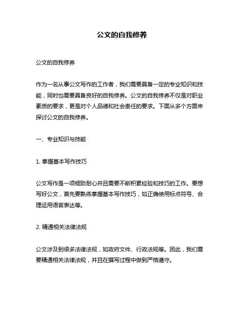 公文的自我修养