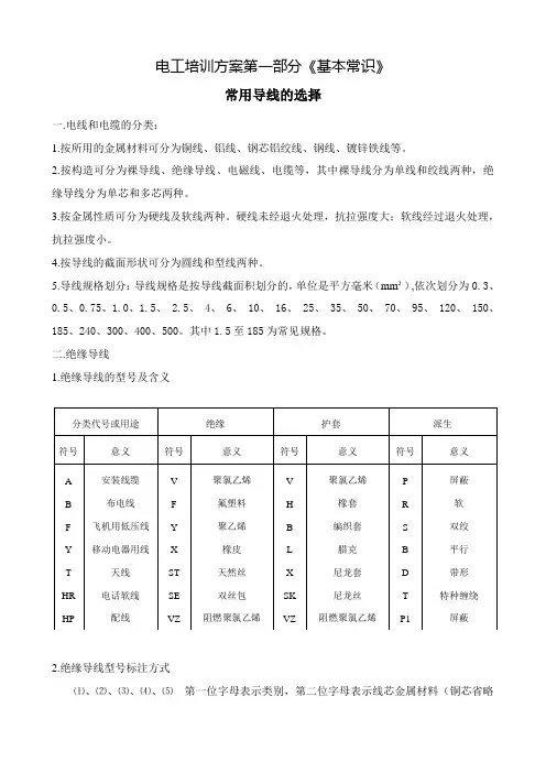 导线的选择