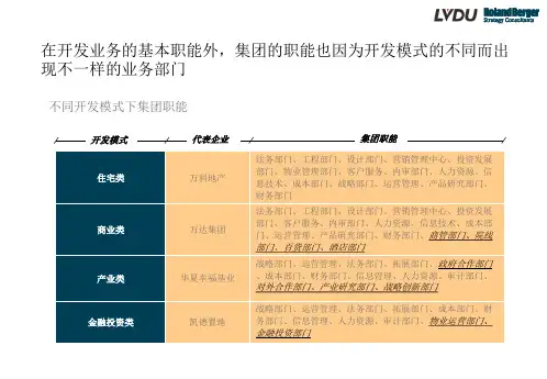 罗兰贝格-绿都地产集团职能管控矩阵