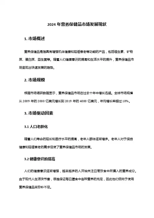 2024年营养保健品市场发展现状