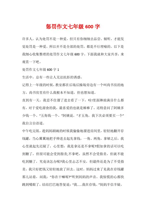 惩罚作文七年级600字