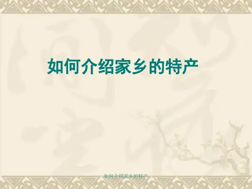 如何介绍家乡的特产 ppt课件
