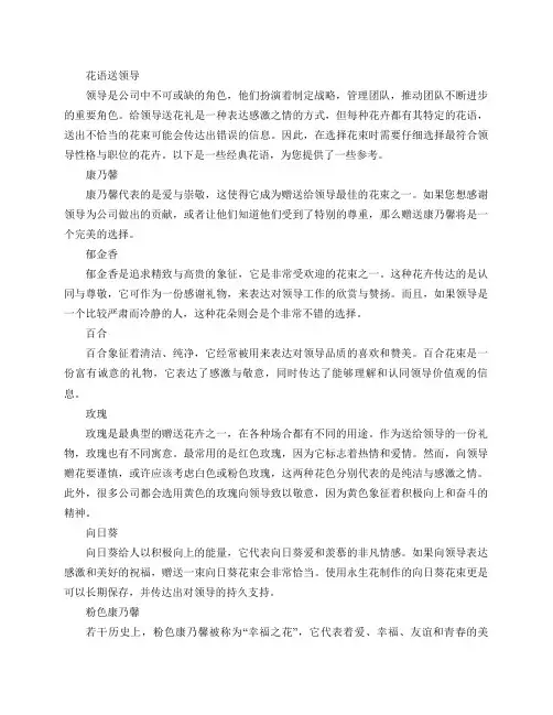花语送领导