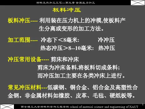 机械类-金属工艺性--板料冲压