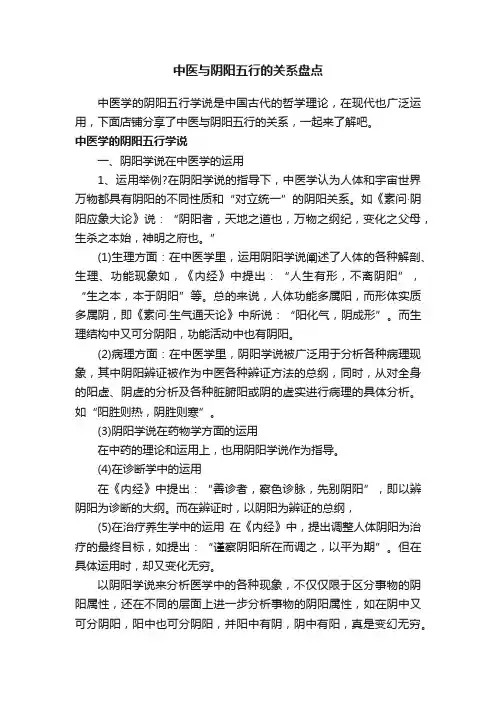 中医与阴阳五行的关系盘点