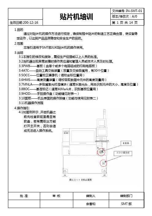 2050 2060贴片机SOP详细操作