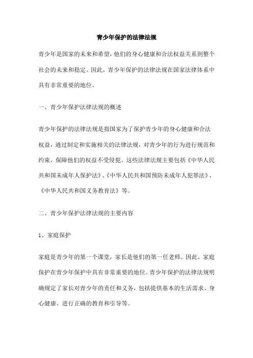 青少年保护的法律法规