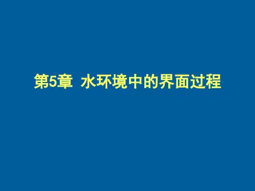 5_1 水环境中的界面过程(吸附)