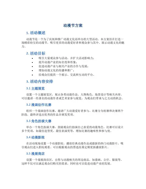 动漫节方案