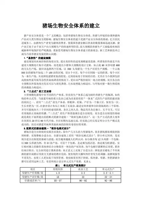 猪场生物安全体系的建立