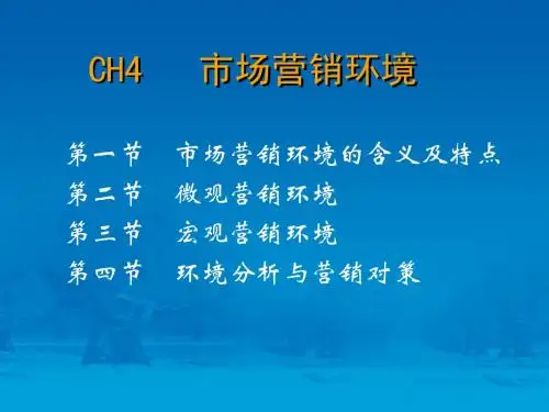 第四章环境分析