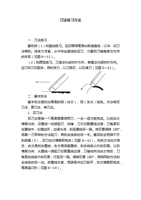刀法练习方法