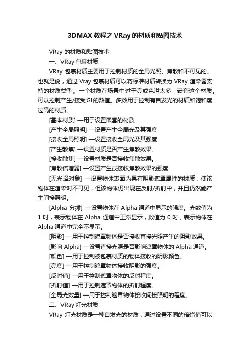 3DMAX教程之VRay的材质和贴图技术
