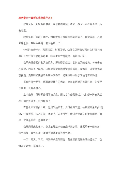 原来春天一直都在作文500字