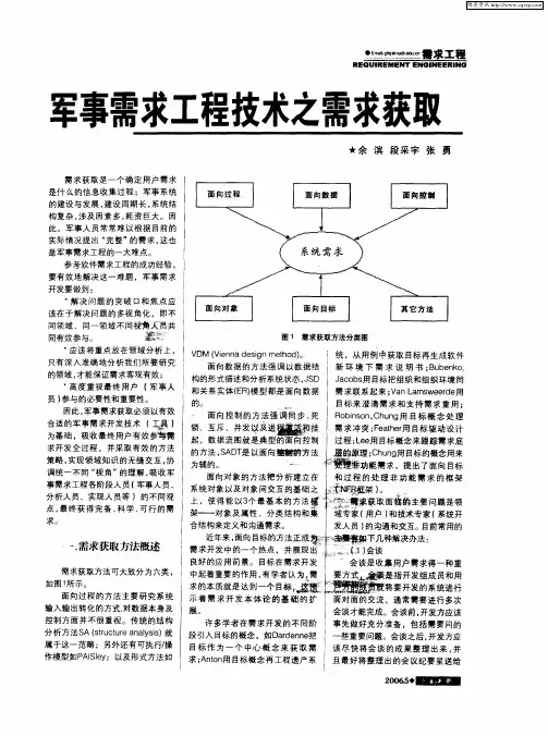 军事需求工程技术之需求获取