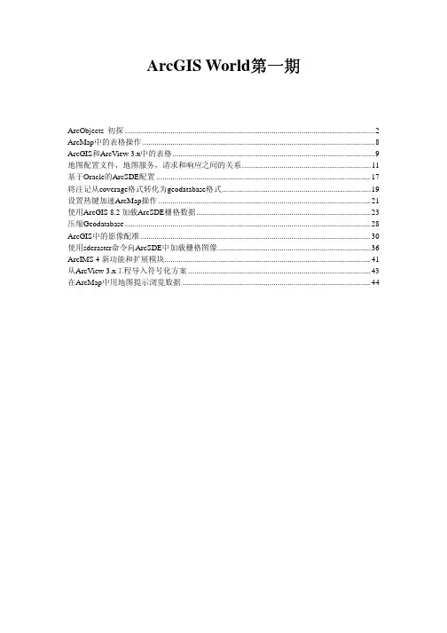 ArcGIS World 文档2