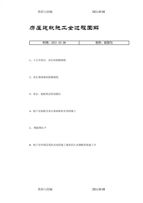房屋建筑施工全过程图解(图片,非常直观)之欧阳与创编