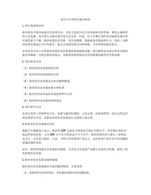 项目可行性研究报告陕西